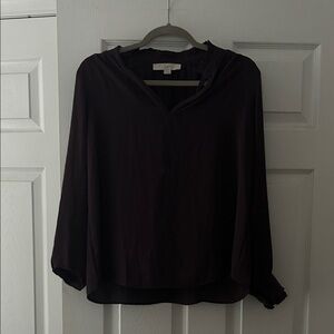 LOFT Women's Dark Maroon Blouse